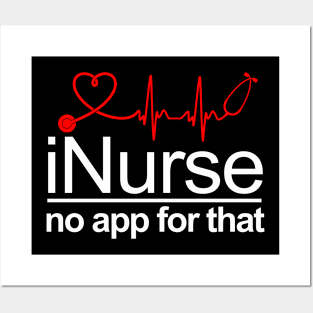 iNurse (White Text) Posters and Art